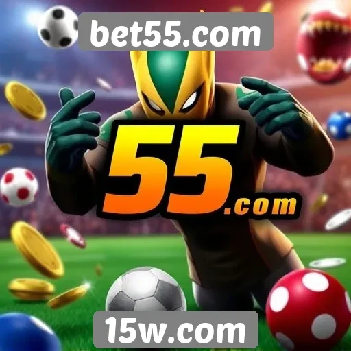 Diversidade de jogos disponíveis no site bet55.com